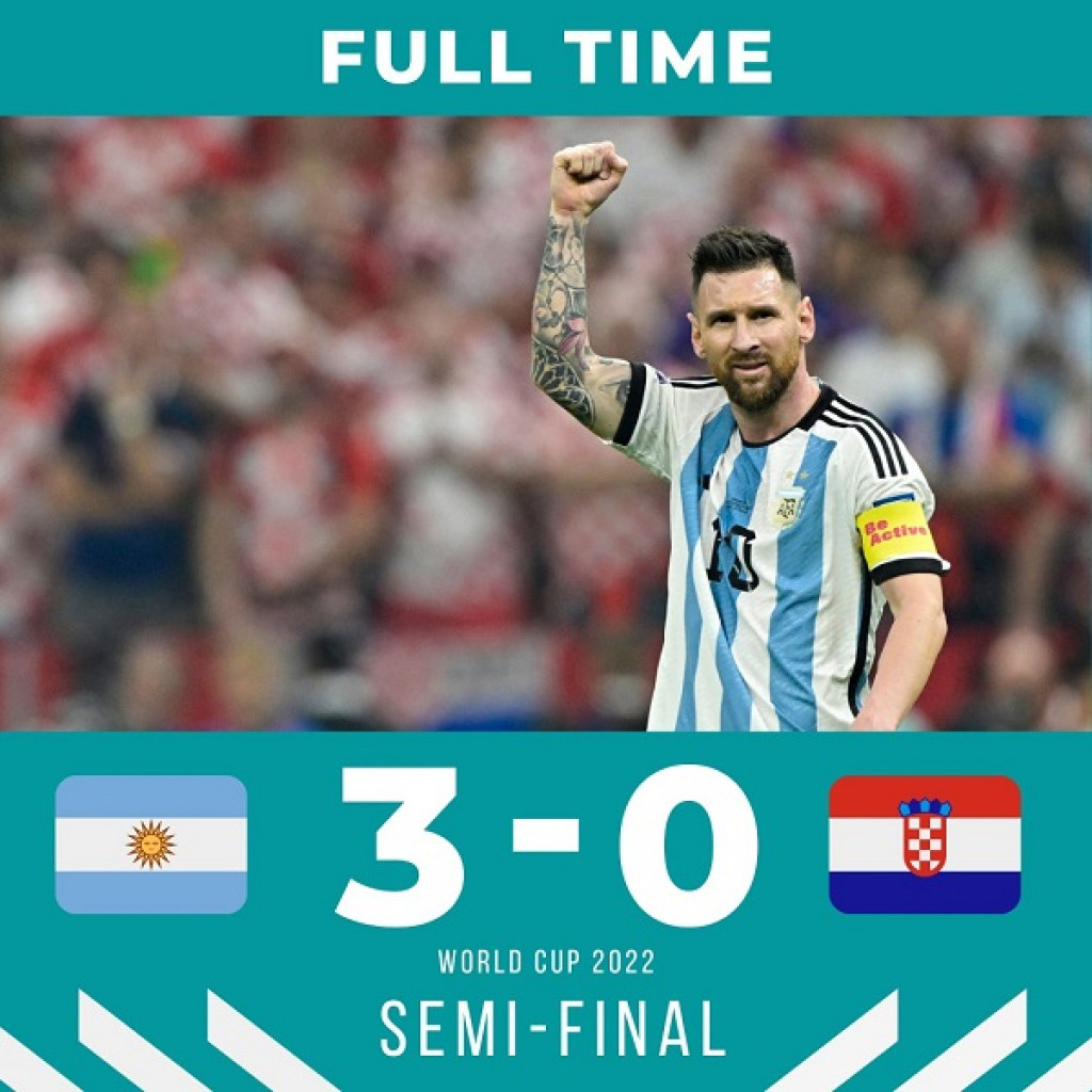 Argentina punches ticket to World Cup final with 3-0 win over Croatia