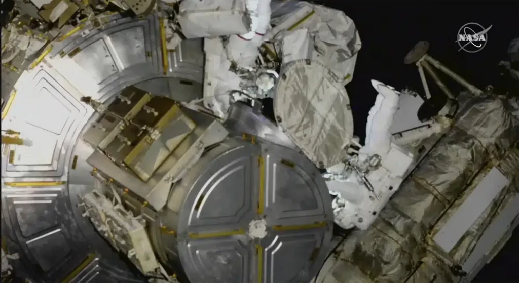 First Native American woman steps out on spacewalk