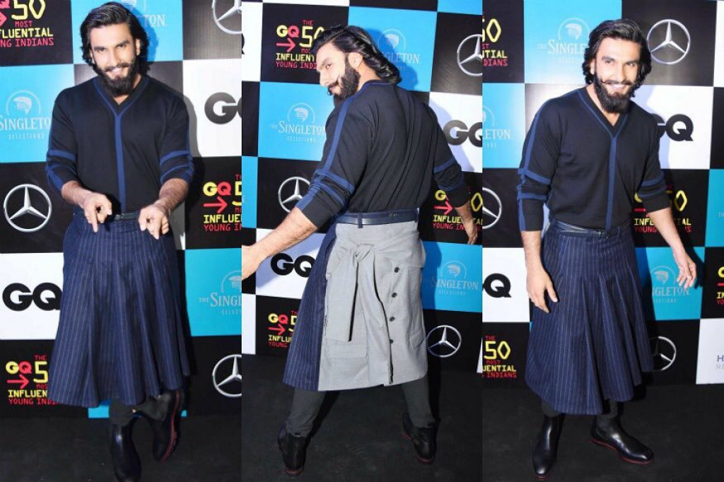 Ranveer Singh shows off his pearl necklace, Gucci outfit with