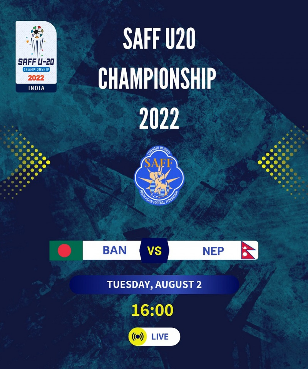 SAFF U20 Live Updates Nepal vs Bangladesh Nepalnews