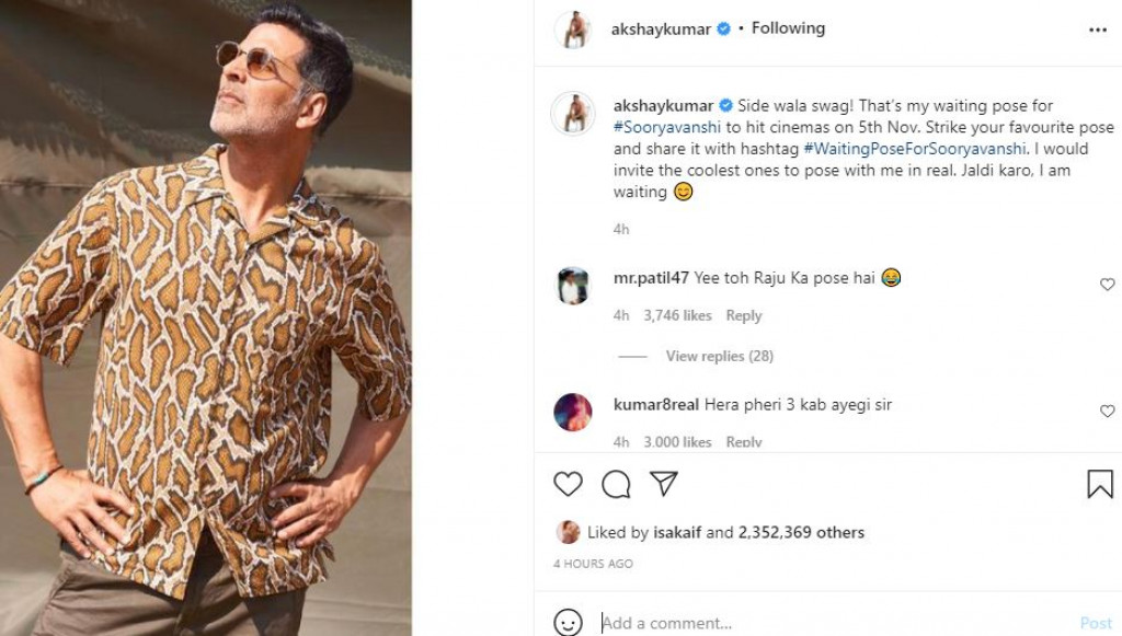 25 Din Mein Paisa Double: Akshay Kumar recreates hilarious 'Phirr Hera  Pheri' pose, gets an interesting reaction from rumoured couple Vicky  Kaushal and Katrina Kaif | IWMBuzz
