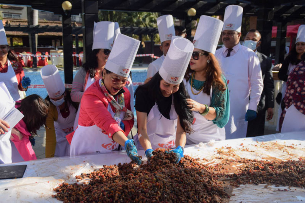 Cake mixing ceremony at @radissonagra the traditional ritual of mixing all  dry fruits ingredients..is known as the (Mix it Up)! Ceremony… | Instagram
