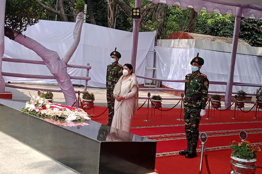 President Bhandari visits Bangabandhu Memorial museum | Nepalnews