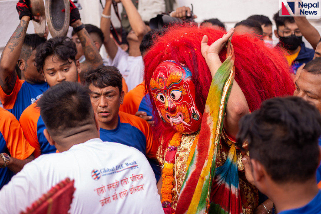 Indra Jatra when living deities tour the city Nepalnews