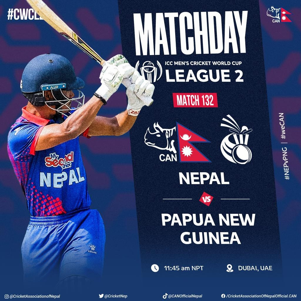 Nepal and Papua New Guinea playing today