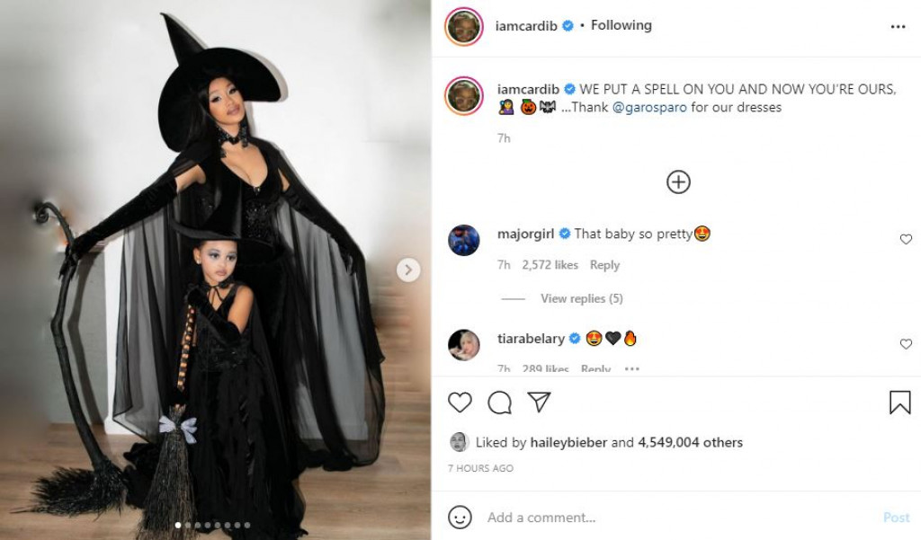 Cardi B, Daughter Matching Costumes On Halloween | Nepalnews