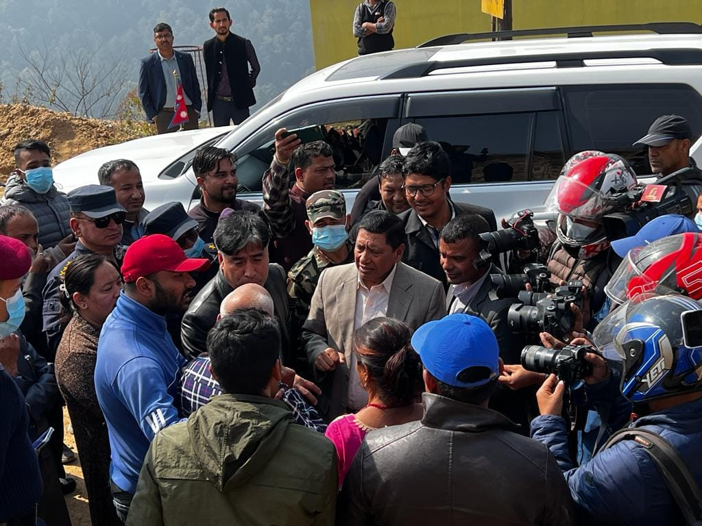 DPM Shrestha observes Bhaktapur-Nagarkot road