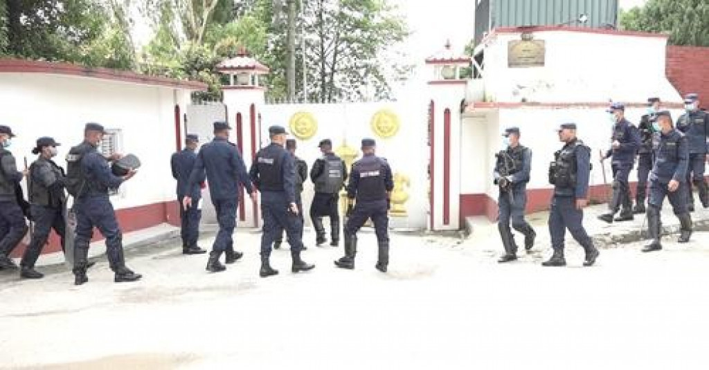 NHRC at CJ Rana's residence | Nepalnews