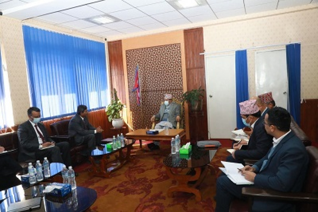 DPM Shrestha discuss with Indian officials